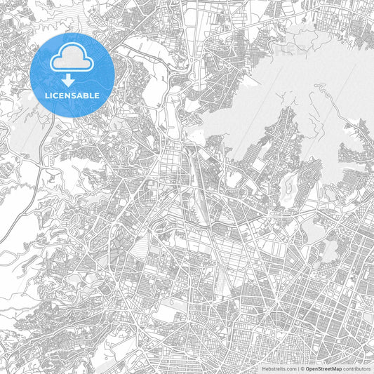 Tlalnepantla, México, Mexico, bright outlined vector map