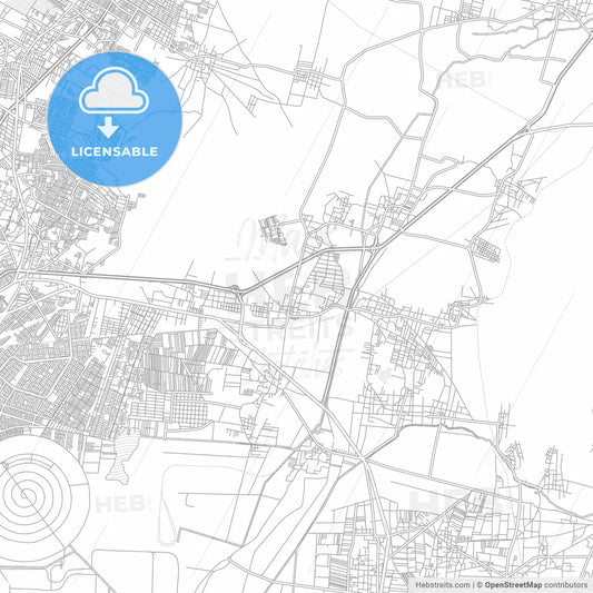 Tepexpan, México, Mexico, bright outlined vector map