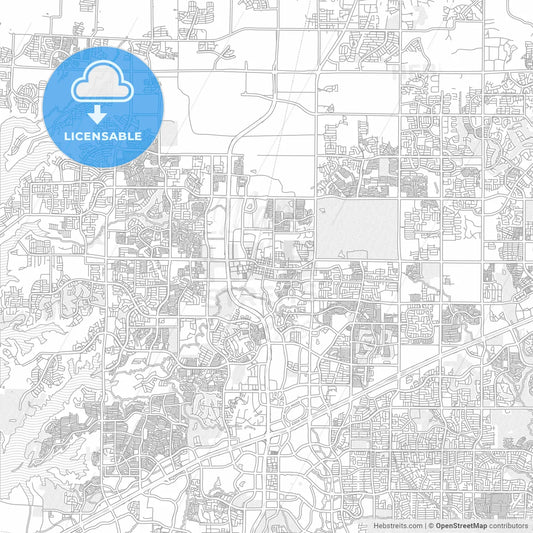 Frisco, Texas, USA, bright outlined vector map