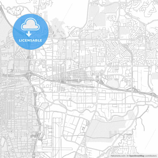 Sparks, Nevada, USA, bright outlined vector map