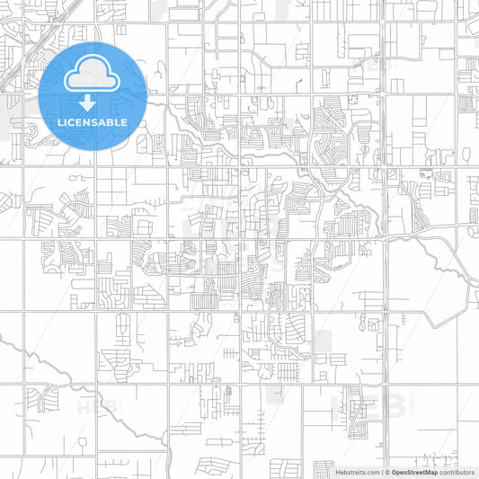 DeSoto, Texas, United States of America, bright outlined vector map