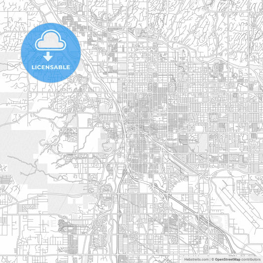Tucson, Arizona, USA, bright outlined vector map