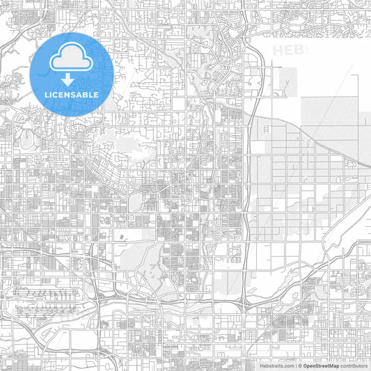 Scottsdale, Arizona, USA, bright outlined vector map