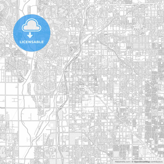 Peoria, Arizona, USA, bright outlined vector map