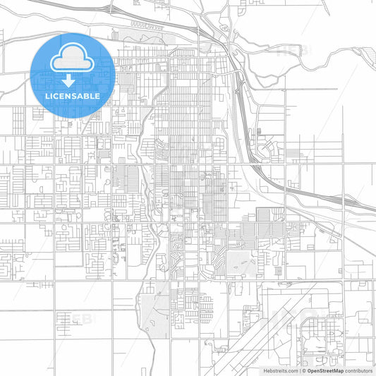 Yuma, Arizona, USA, bright outlined vector map