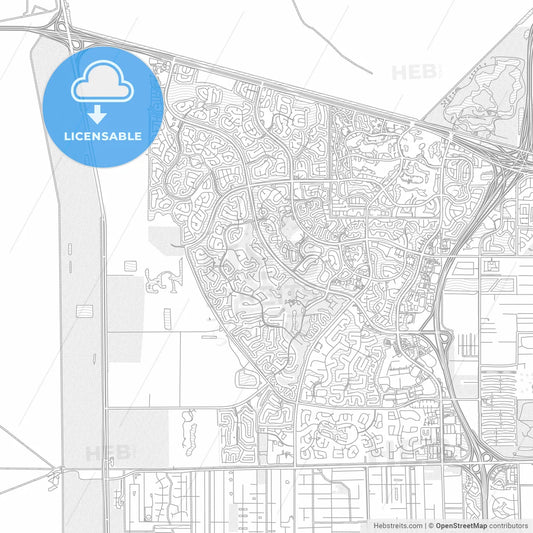 Weston, Florida, USA, bright outlined vector map