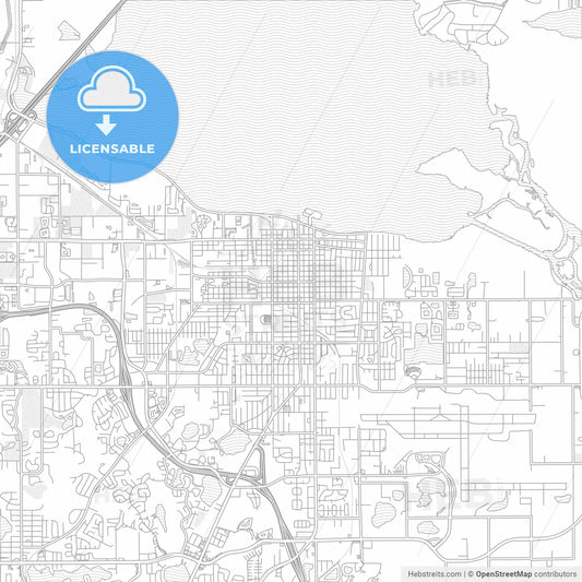 Sanford, Florida, USA, bright outlined vector map