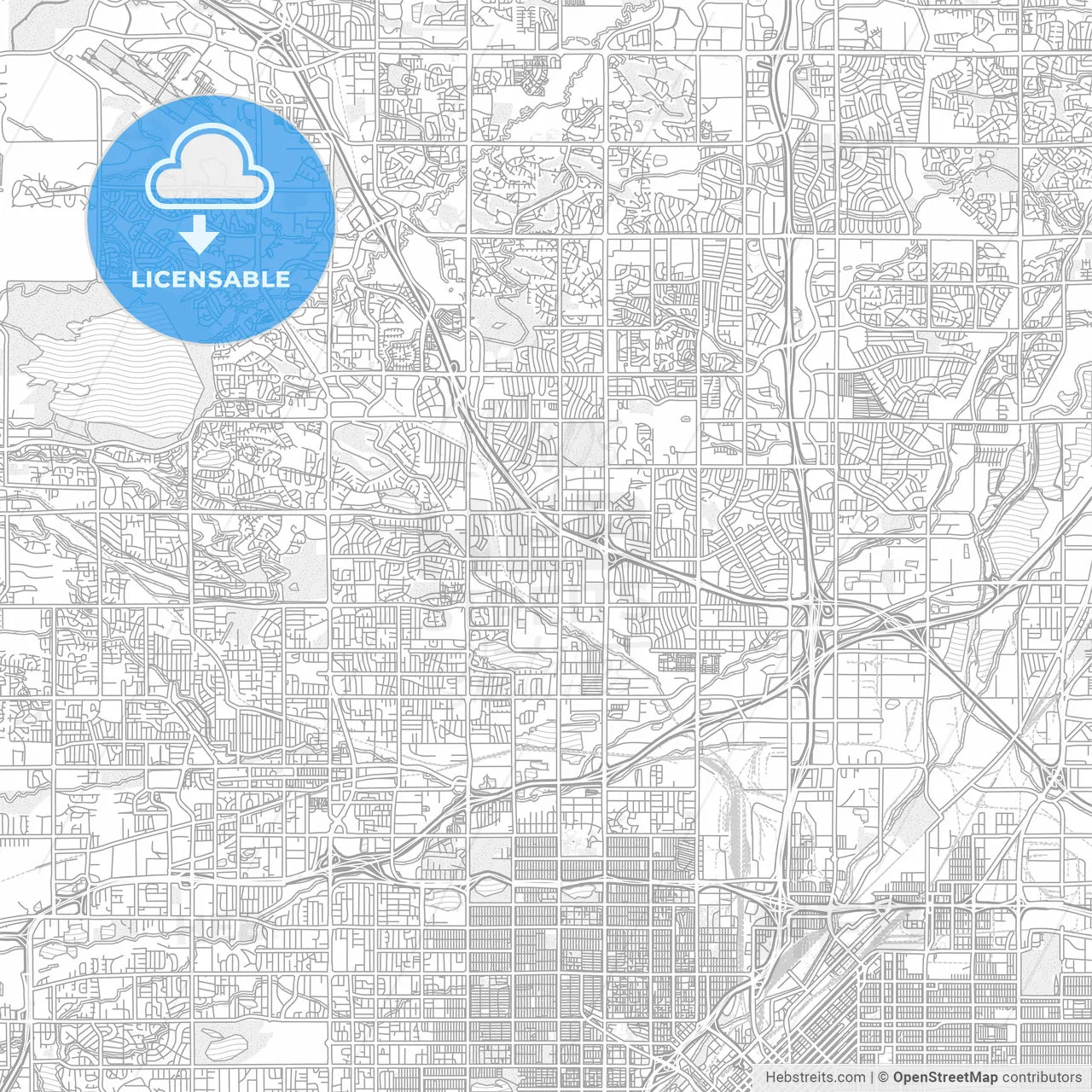 Westminster, Colorado, USA, bright outlined vector map
