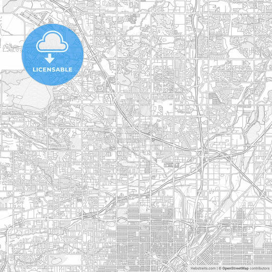 Westminster, Colorado, USA, bright outlined vector map
