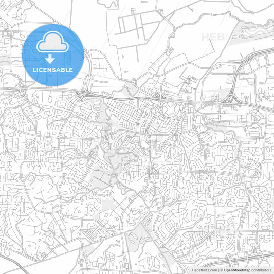 St. Peters, Missouri, USA, bright outlined vector map
