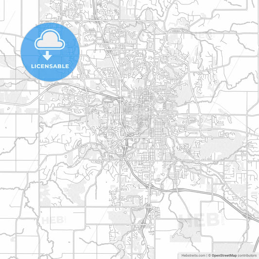 Rochester, Minnesota, USA, bright outlined vector map