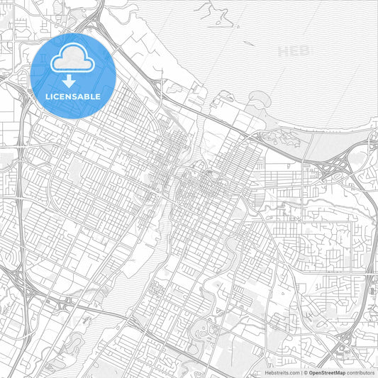 Green Bay, Wisconsin, USA, bright outlined vector map