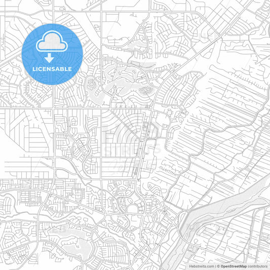 Rio Rancho, New Mexico, USA, bright outlined vector map