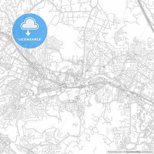 San Marcos, California, USA, bright outlined vector map