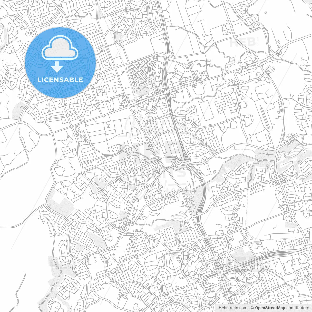 Cedar Park, Texas, USA, bright outlined vector map
