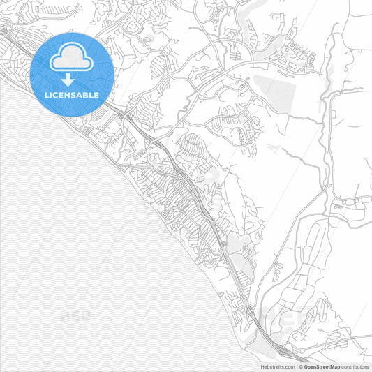 San Clemente, California, USA, bright outlined vector map