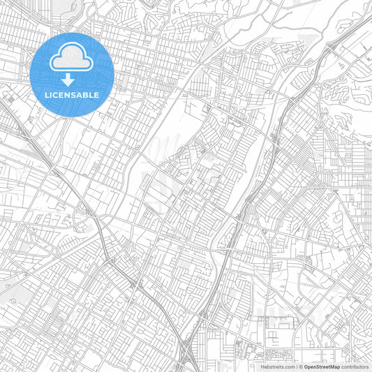 Pico Rivera, California, USA, bright outlined vector map