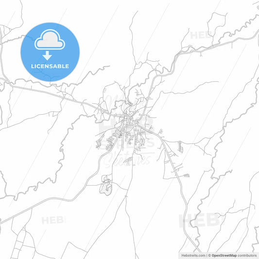Penonomé, Coclé, Panama, bright outlined vector map