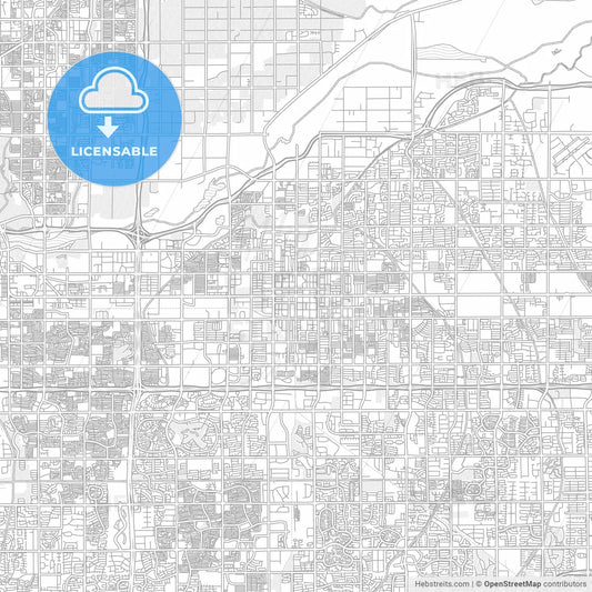 Mesa, Arizona, USA, bright outlined vector map