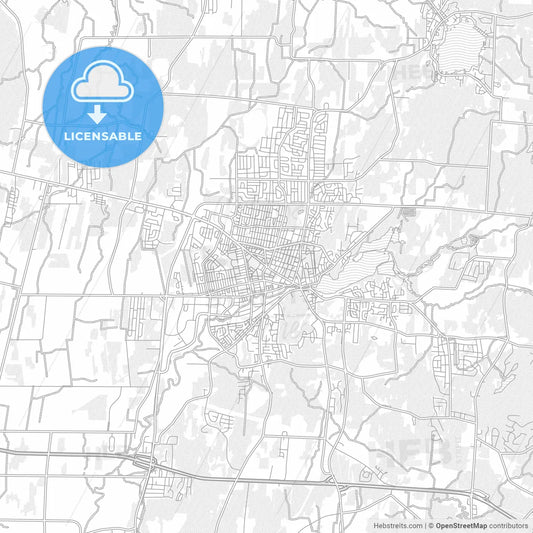 Granby, Quebec, Canada, bright outlined vector map