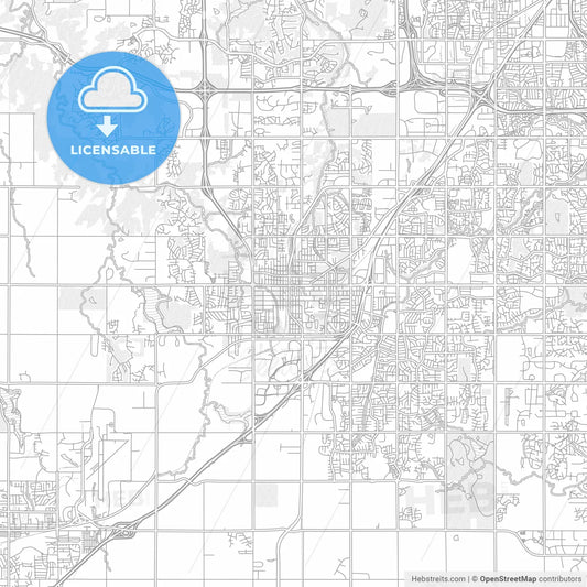 Olathe, Kansas, USA, bright outlined vector map