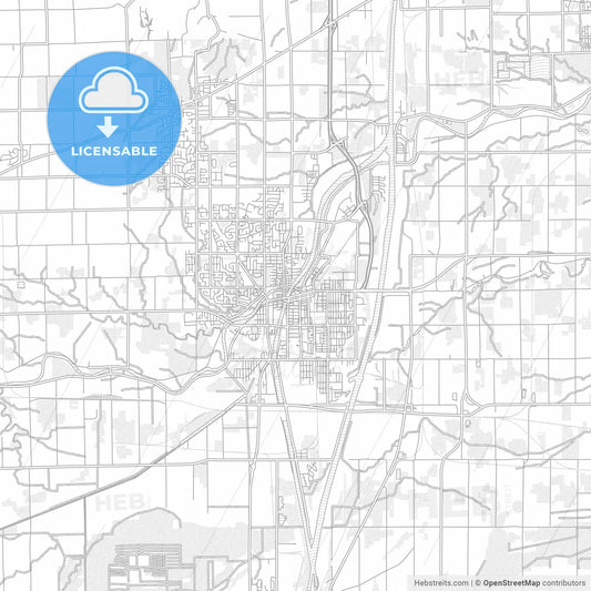 Welland, Ontario, Canada, bright outlined vector map
