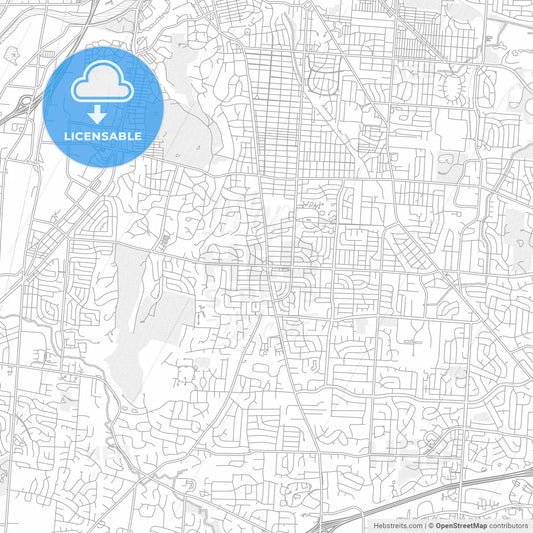 Kettering, Ohio, USA, bright outlined vector map