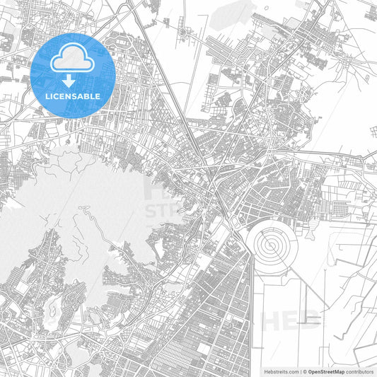 Ecatepec, México, Mexico, bright outlined vector map