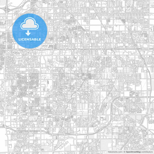 Gilbert, Arizona, USA, bright outlined vector map