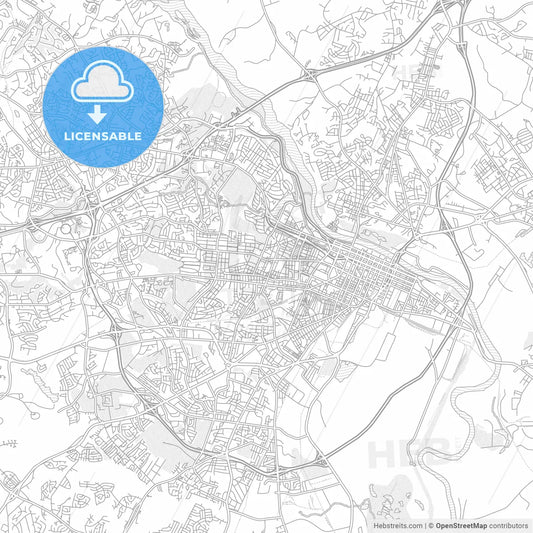 Augusta, Georgia, USA, bright outlined vector map