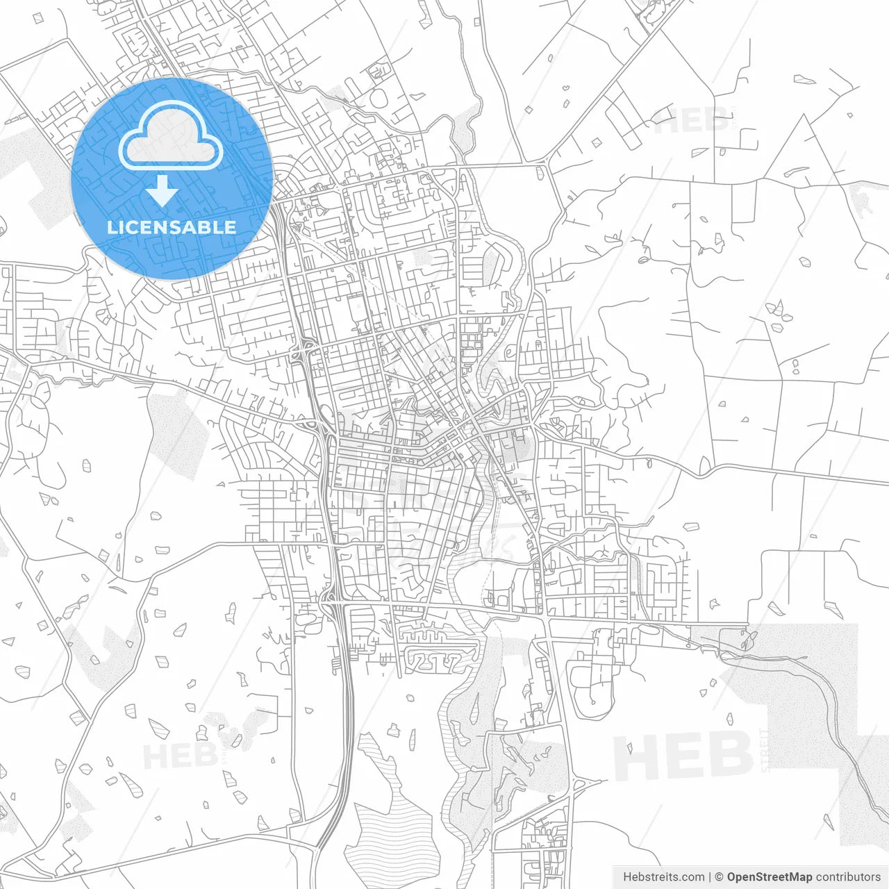 Napa, California, USA, bright outlined vector map