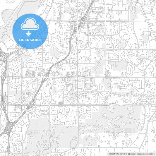 Eagan, Minnesota, USA, bright outlined vector map