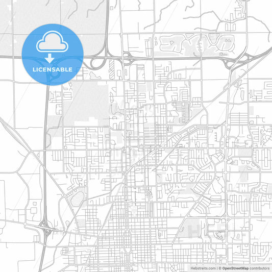 Normal, Illinois, USA, bright outlined vector map