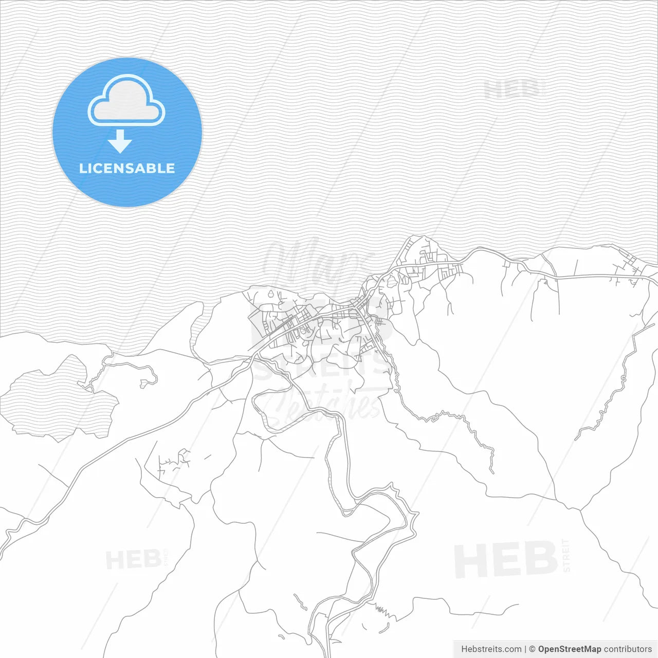 Port-de-Paix, Nord-Ouest, Haiti, bright outlined vector map