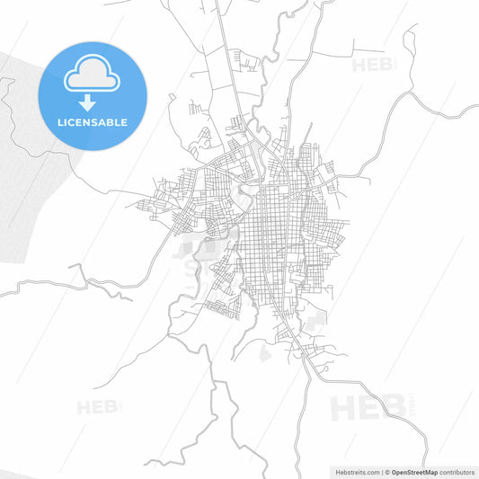 Esteli, Esteli, Nicaragua, bright outlined vector map