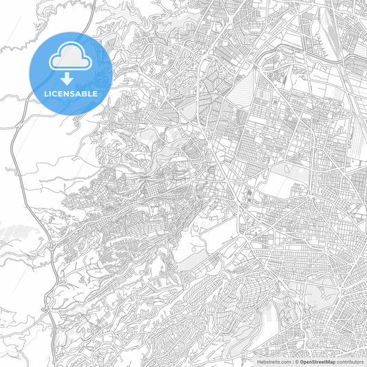 Naucalpan, México, Mexico, bright outlined vector map