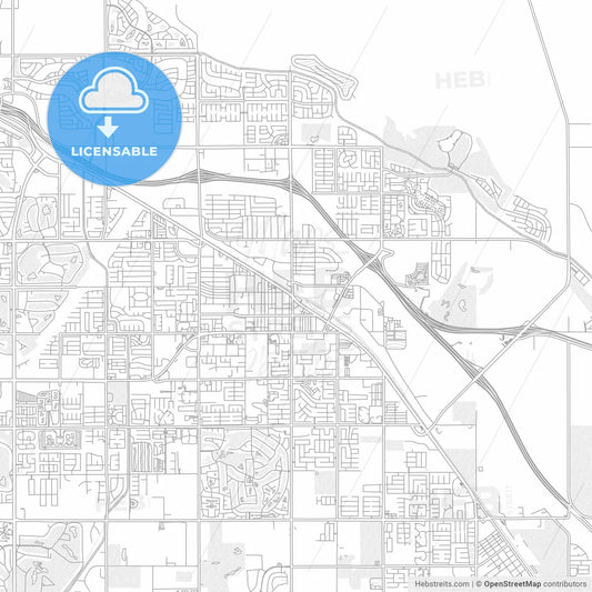 Indio, California, USA, bright outlined vector map
