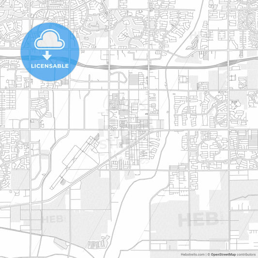 Avondale, Arizona, USA, bright outlined vector map