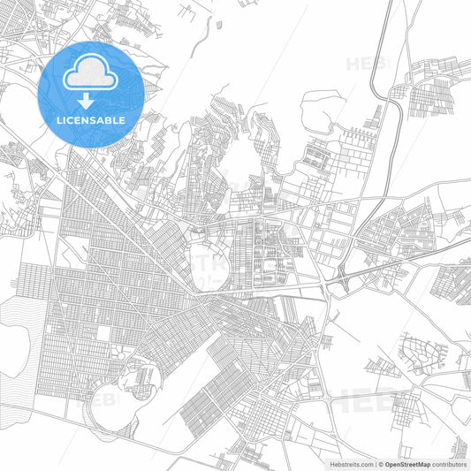 Ixtapaluca, México, Mexico, bright outlined vector map