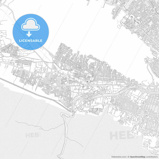 Santa Catarina, Nuevo León, Mexico, bright outlined vector map