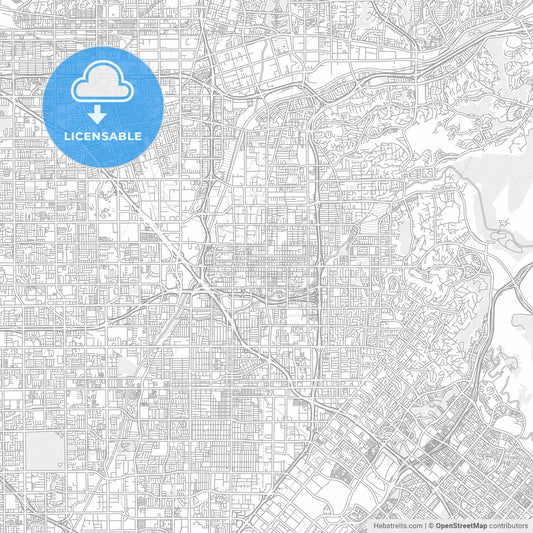 Orange, California, USA, bright outlined vector map