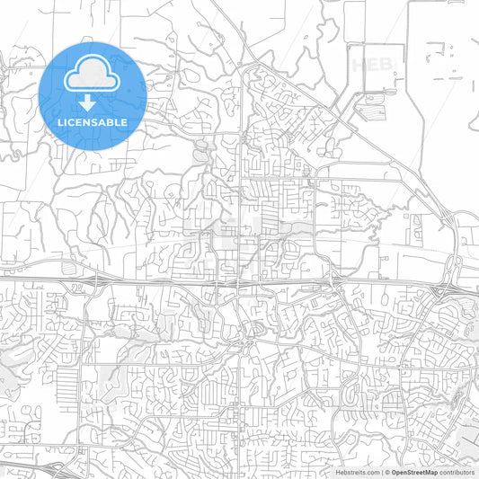 O Fallon, Missouri, USA, bright outlined vector map
