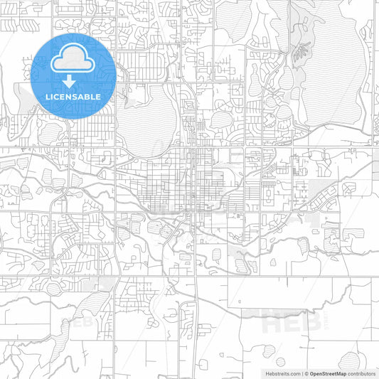 Loveland, Colorado, USA, bright outlined vector map