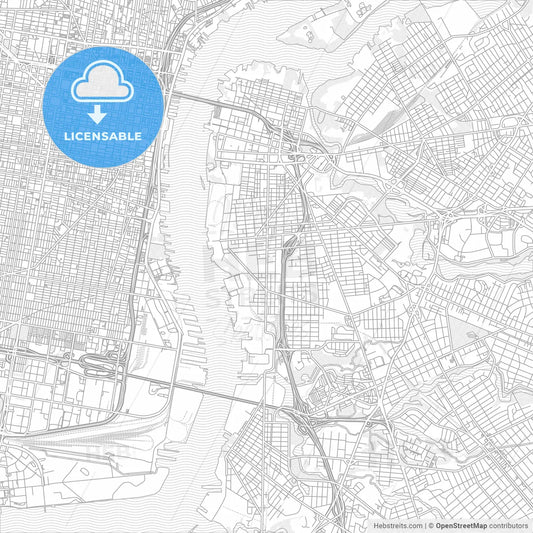 Camden, New Jersey, USA, bright outlined vector map