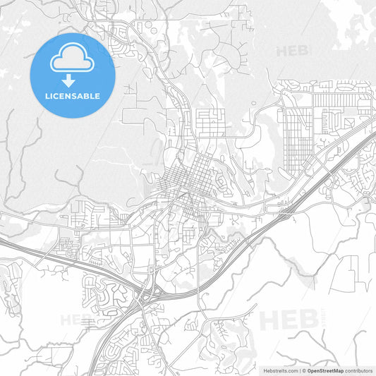 Flagstaff, Arizona, USA, bright outlined vector map