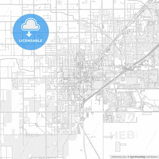 Homestead, Florida, USA, bright outlined vector map
