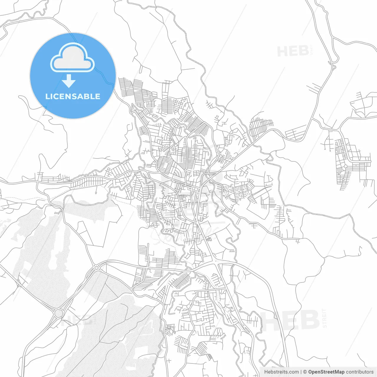 Apopa, San Salvador, El Salvador, bright outlined vector map