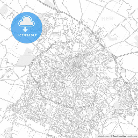 Lexington, Kentucky, USA, bright outlined vector map