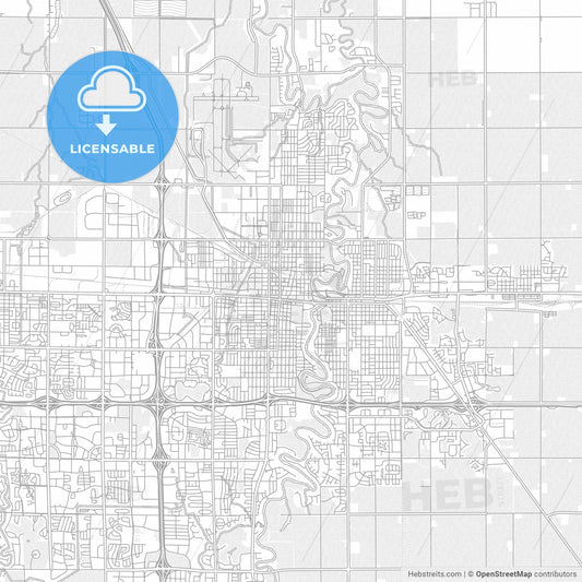Fargo, North Dakota, USA, bright outlined vector map