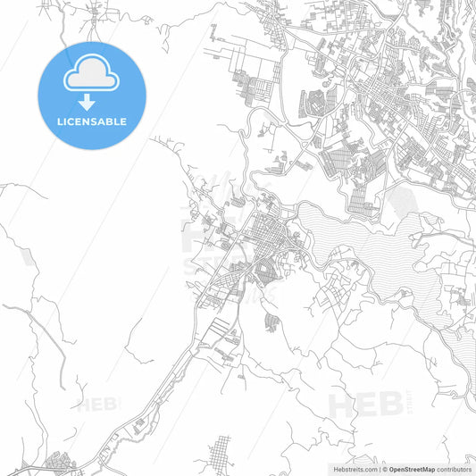 Amatitlán, Guatemala, Guatemala, bright outlined vector map